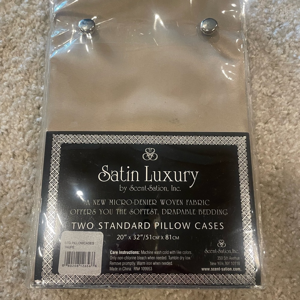 Fine Satin Pillow Cases - Tan - Picture 2 of 2